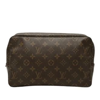 Louis Vuitton Pre-owned Trousse Toilette 28 - Dames - Pre-owned - Bruin - Maat: ONE Size Zijde