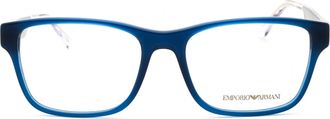 Emporio Armani 0EA3239 Rectangular Acetate Eyeglasses - Blue