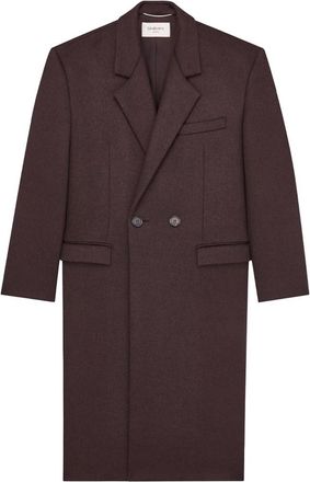 Saint Laurent Coat In Double Face Brushed Wool Felt