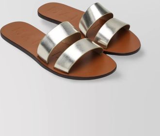 Maneb&igrave; leather strap sandals