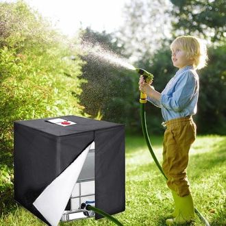 No Brand Funda Para Dep&oacute;sito De Agua De 1000 Litros - Funda Protectora Para Dep&oacute;sito Ibc - Funda Para Dep&oacute;sito De Agua De Lluvia Con Cremallera - Apta Para Con