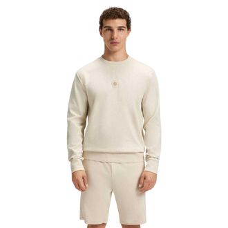 HUGO BOSS Heren-sweatshirt CN Future van katoenmix (Wit)