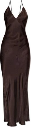 Anine Bing Laurel Dress - Dames - Feestkleedjes - Bruin - M - Rayon - Kleedjes