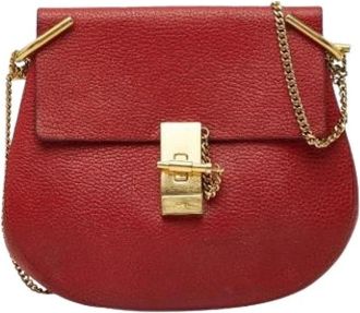 Chlo&eacute; Pre-owned Shoulder Bag - Dames - Pre-owned - Rood - Maat: ONE Size Leer