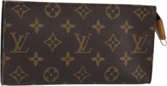 Louis Vuitton Pre-owned Accessory Pouch - Dames - Vintage Clutch - Bruin - ONE Size - Leer - Vintage