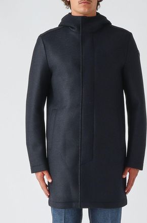 Colmar Tasteful Knee-Length Hooded Coat in Wool Blend with High Neck