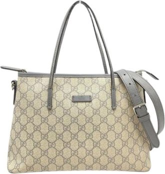 Gucci Pre-owned Handbags, female, Gray, Size: ONE SIZE Pre-owned Vintage Tote Bag