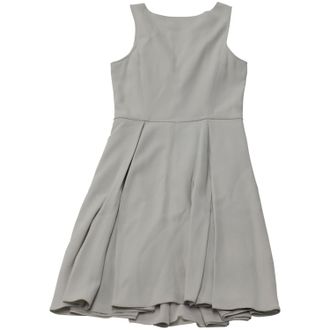 Emporio Armani Sleeveless A-Line Dress in Grey Polyester