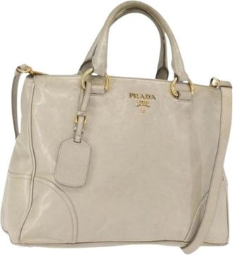 Prada Pre-owned Handbags, female, Beige, Size: ONE SIZE Pre-owned Tote vitello daino
