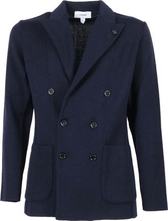 Lardini Blazers, male, Blue, Size: 2XL Double-breasted Blazer