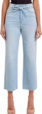 Hidden Jeans Ella Tie Waist Straight Denim Jeans In Blue