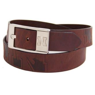 Eagles Wings Nebraska Huskers Brandish Leather Belt - Brown at Nordstrom, Size 38