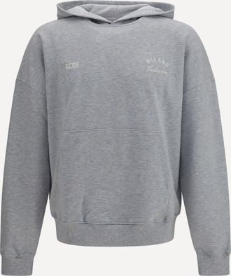 GCDS Hooded Sweatshirt with back band logo Male XL