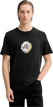 Paul Smith T-shirt met grafische print - Heren - T-shirts - Zwart - L - Katoen - Tops