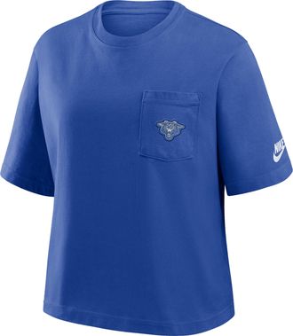 Nike Kentucky Legacy Pocket Boxy Nike Womens College T-Shirt in Blue | 11CM4EVUKV-SYF