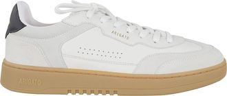 Axel Arigato White Gray Dice T Toe Metallic Logo Suede-Blend Sneakers