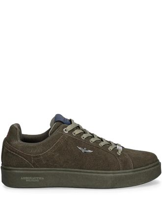 Aeronautica appliqu&eacute; lace-up sneakers - Verde