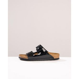 Birkenstock Arizona Birko-Flor Patent Womens Sandals - Black - Size UK 7