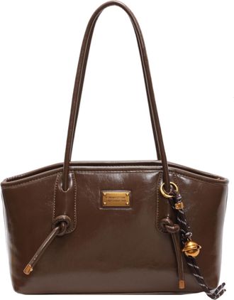 Generic PU Leather Shoulder Bag Large Bag Fashion Tote Bags for Women (Brown)