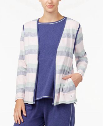 Nautica Open Lounge Cardigan In Multicolor