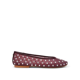 Steve Madden Womens Viv Dyq Ballet Flats - Red Fabric - Size UK 6
