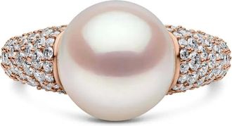 Yoko London Anello O by Yoko con diamanti e perle - Rosa