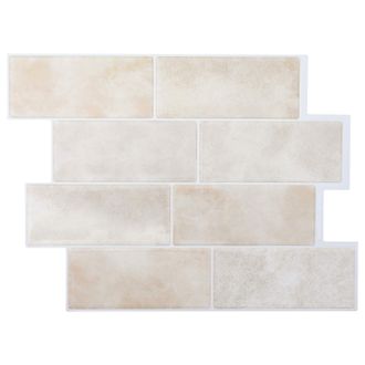 vidaXL Azulejo De Metro 10 Pcs M&aacute;rmol Beige 29 X 21 Cm Vidaxl