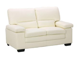 Vente-Unique Divano 2 posti in Pelle di bufalo Avorio - MIMAS II