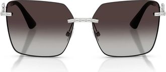 Dolce & Gabbana Sunglasses Dg2332 B 05/8 G Silver/Smoky Gray Women