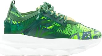 Versace Chain Reaction Jungle Print chunky sole sneaker