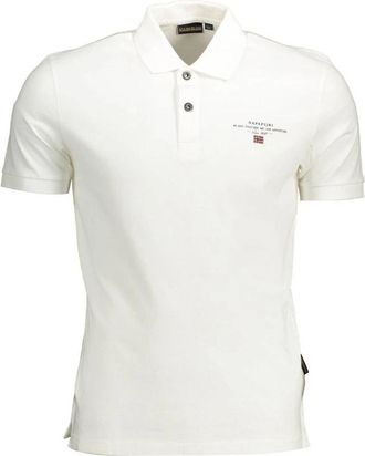 Napapijri Witte Katoenen Heren Polo Shirt - Heren - Polos - Wit - XL - Katoen - Tops