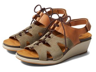 SAS Sedona Lace Up Wedge Sandal Womens Sandals Sagebrush : 10.5 M - Medium (B), Leather