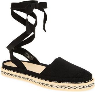 Rothy's The dOrsay Ankle Tie Espadrille Flat in Black at Nordstrom, Size 10.5