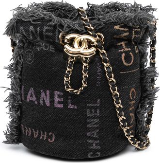 Chanel Mini Denim Mood Bucket with Chain