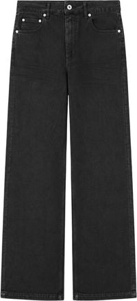 Rick Owens Geth Wide-Leg High Waist Cotton Jeans