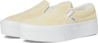 Vans Classic Slip-On Stackform Mens Shoes Nubuck Lemon Icing : 10.5 D - Medium, Canvas