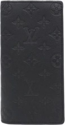 Louis Vuitton Pre-owned Wallets, female, Black, Size: ONE SIZE Pre-owned Monogram Shadow Long Wallet