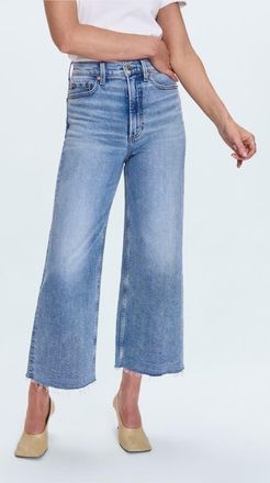 Pistola Denim Lana Raw Hem Ankle Wide Leg Jeans in Bistro at Nordstrom, Size 24