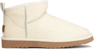 Kazar Dames sneeuwlaarzen van graanleer - Dames - Winterlaarzen - Beige - 39 EU - Leer - Schoenen