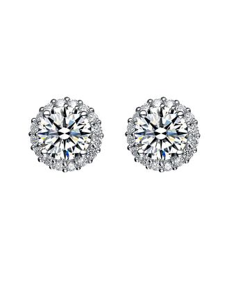 Genevive 14K Over Silver CZ Earrings