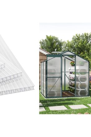 Living and Home 18Pcs Clear Polycarbonate Sheets for Greenhouse Covering