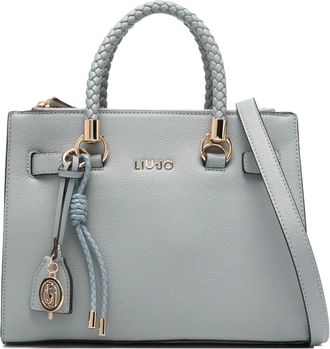 Liu Jo logo-plaque tote bag - women - Polyester/Polyester/Polyurethane Resin - One Size - Grey