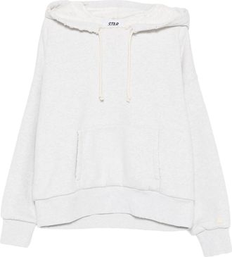 Golden Goose Star/ Felpa con cappuccio rilassata unisex/ Doppio strato/ Lavaggio distrutto