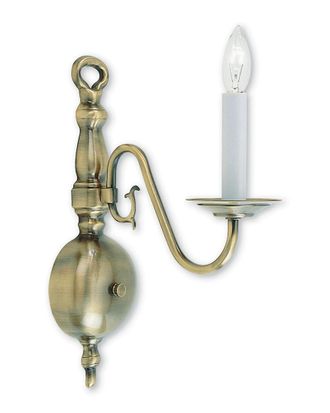 Livex Lighting Livex Williamsburgh 1-Light Antique Brass Wall Sconce