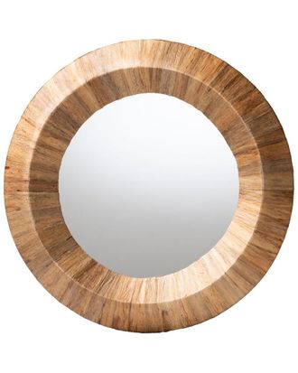 Baxton Studio Tarun Bohemian Grasscloth Accent Mirror