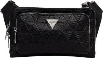 Guess Torino Bumbag - Heren - Heuptassen - Zwart - ONE Size - Leer - Tassen