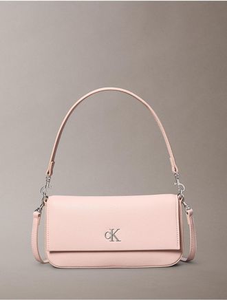 Calvin Klein Womens Minimal Monogram Shoulder Bag - Pink