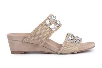 Pedro Garcia Womens Wendy Sandals In Flax Linen
