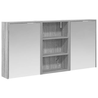 vidaXL Juego De Muebles De Ba&ntilde;o Con Estante 3 Pcs 126 X 16 X 62.5 Cm Vidaxl