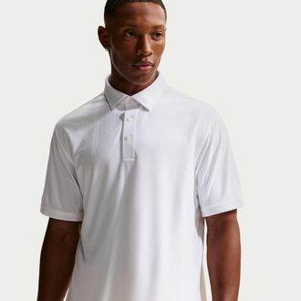 Nike Mens Tailored Performance Dri-FIT Golf Polo in White | IB0205-100